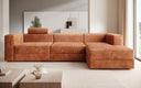 Designer corner sofa Stockholm in Corduroy with storage space