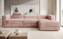 Designer corner sofa Stockholm in Corduroy with storage space