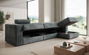 Designer corner sofa Stockholm in Corduroy with storage space