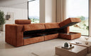 Designer corner sofa Stockholm in Corduroy with storage space