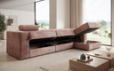 Designer corner sofa Stockholm in Corduroy with storage space