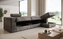 Designer corner sofa Stockholm in Corduroy with storage space