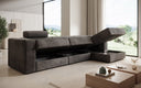 Designer corner sofa Stockholm in Corduroy with storage space