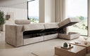 Designer corner sofa Stockholm in Corduroy with storage space