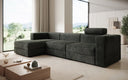 Designer corner sofa Stockholm in Corduroy with storage space