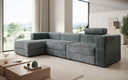 Designer corner sofa Stockholm in Corduroy with storage space