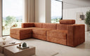 Designer corner sofa Stockholm in Corduroy with storage space