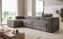 Designer corner sofa Stockholm in Corduroy with storage space