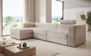 Designer corner sofa Stockholm in Corduroy with storage space
