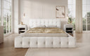 Designer Upholstered Bed Lena in Bouclé with Storage