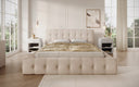 Designer Upholstered Bed Lena in Bouclé with Storage
