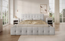 Designer Upholstered Bed Lena in Bouclé with Storage