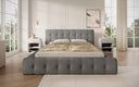 Designer Upholstered Bed Lena in Bouclé with Storage