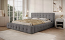 Designer Upholstered Bed Lena in Bouclé with Storage
