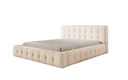 Designer Upholstered Bed Lena in Bouclé with Storage