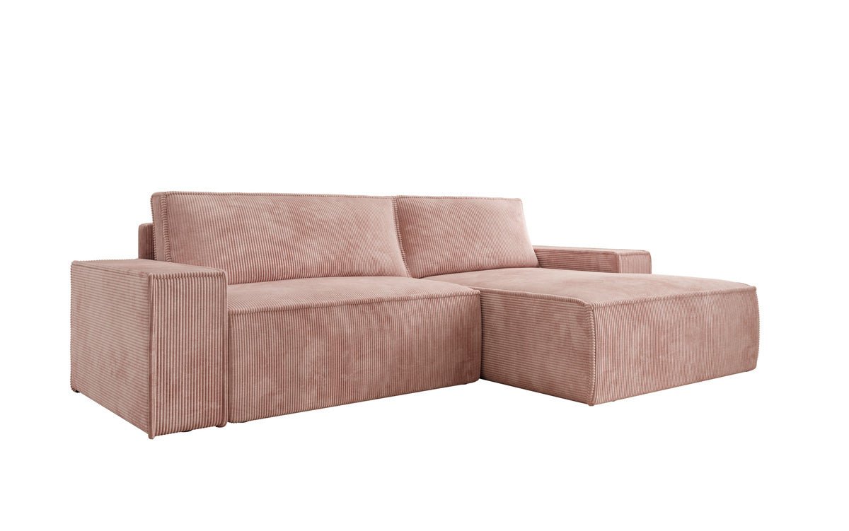 Designer Sofa Corino aus Cord mat Schloof- a Klapfunktioun