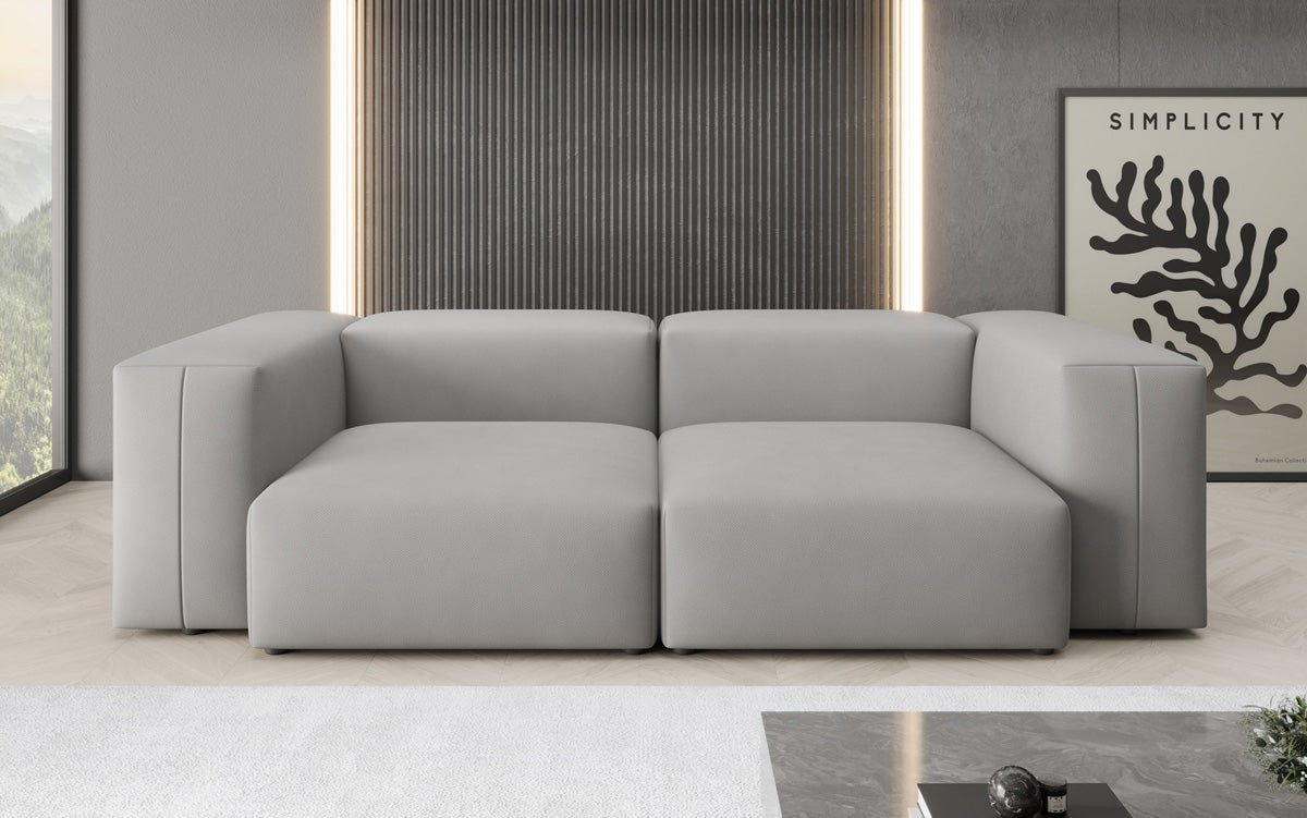 Designer 2-Seater Sofa Snug in Fabric