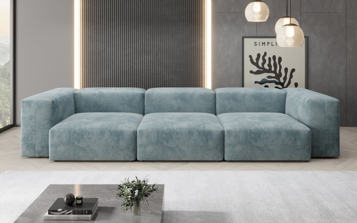 Designer 2-seater Snug sofa in corduroy
