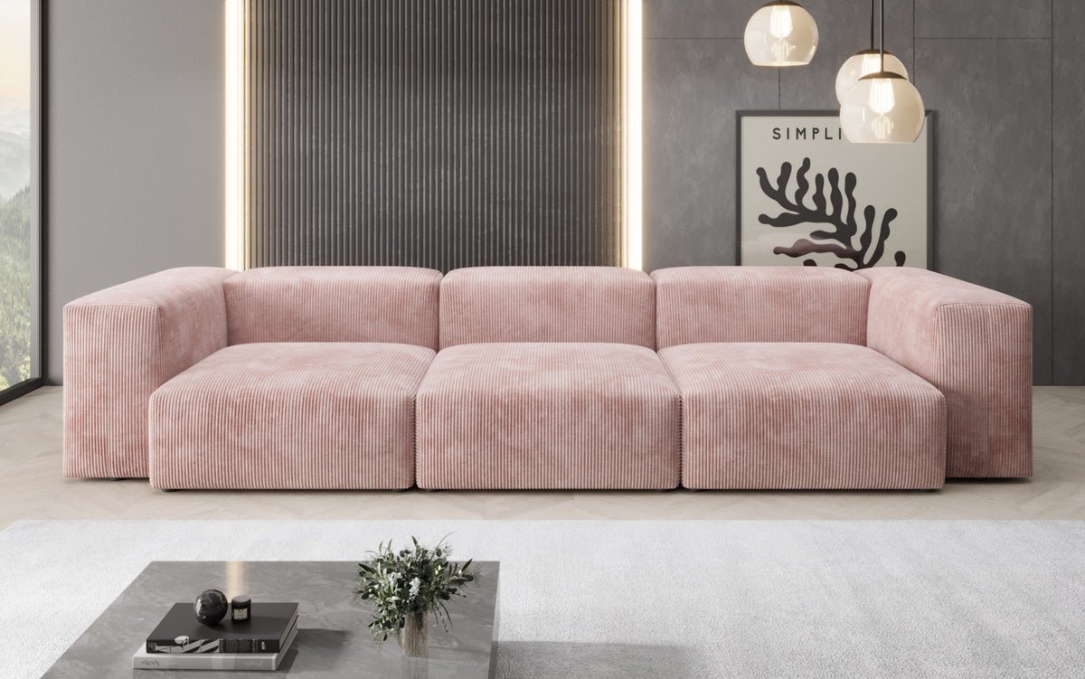Designer 2-seater Snug sofa in corduroy