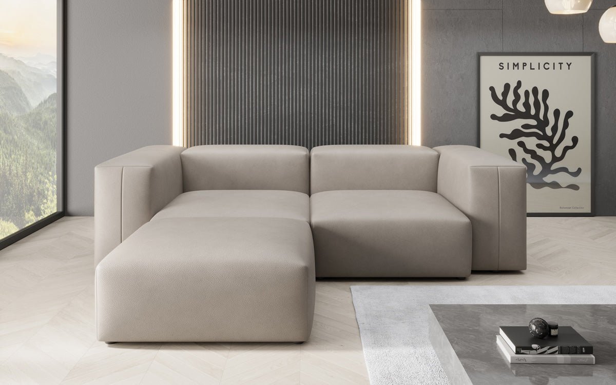 Designer L Sofa Snug Mini a Echtleder