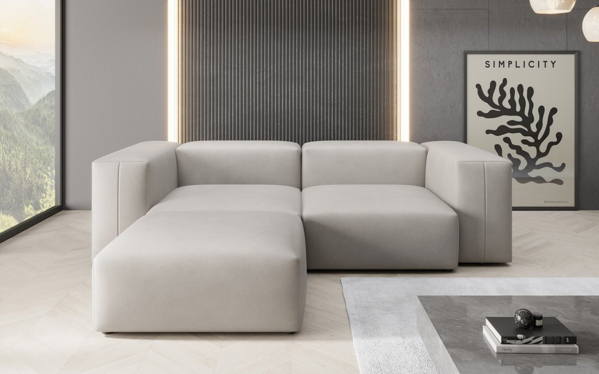 Designer L Sofa Snug Mini a Echtleder