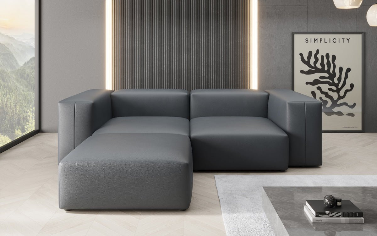 Designer L Sofa Snug Mini a Echtleder