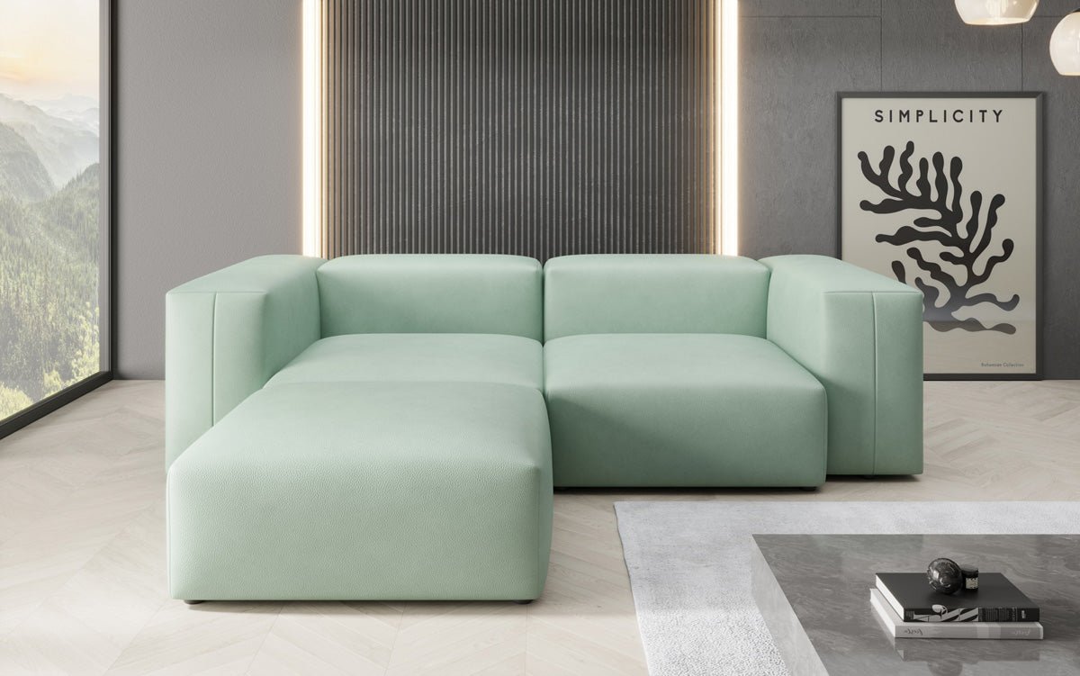 Designer L Sofa Snug Mini a Echtleder