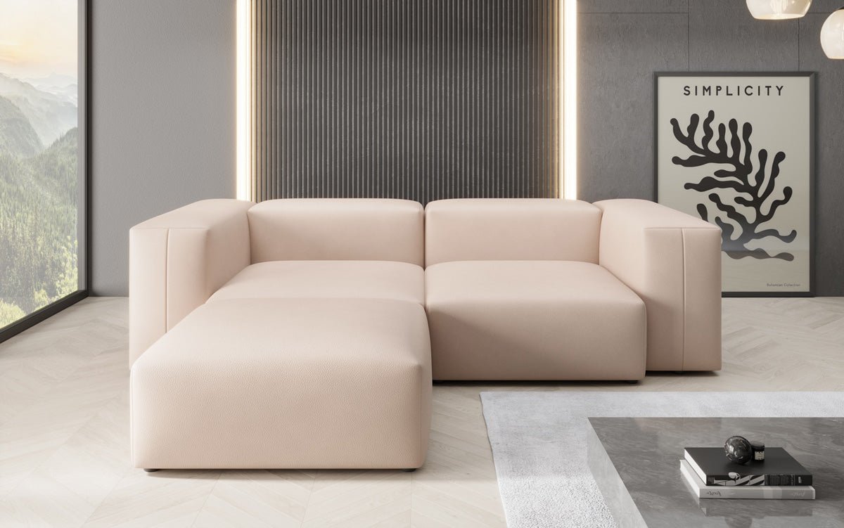 Designer L Sofa Snug Mini a Echtleder