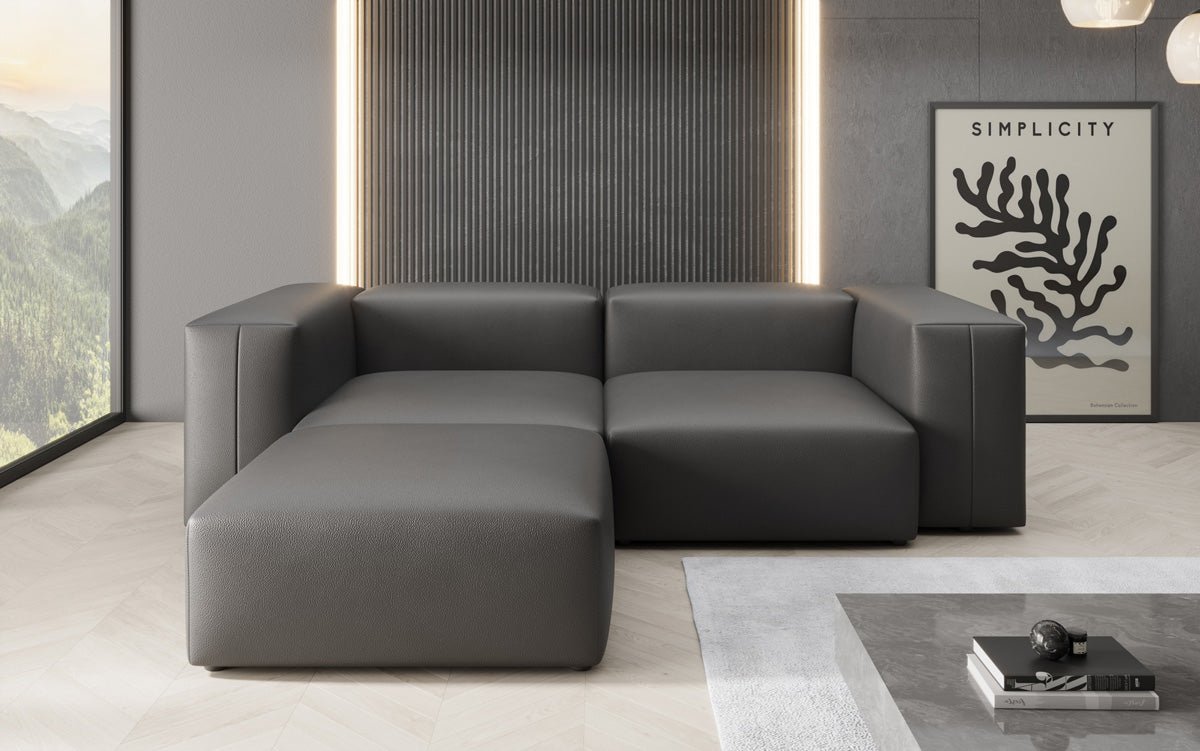 Designer L Sofa Snug Mini a Echtleder