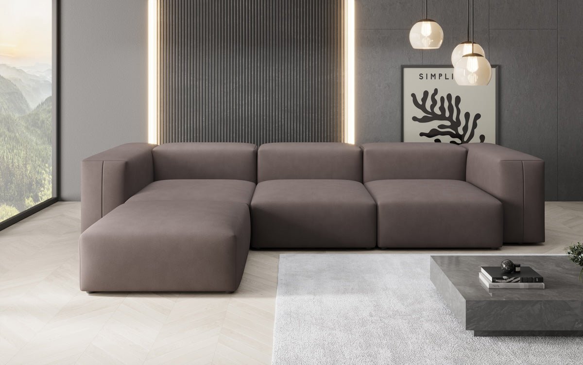 Designer L Sofa Snug in Fabric