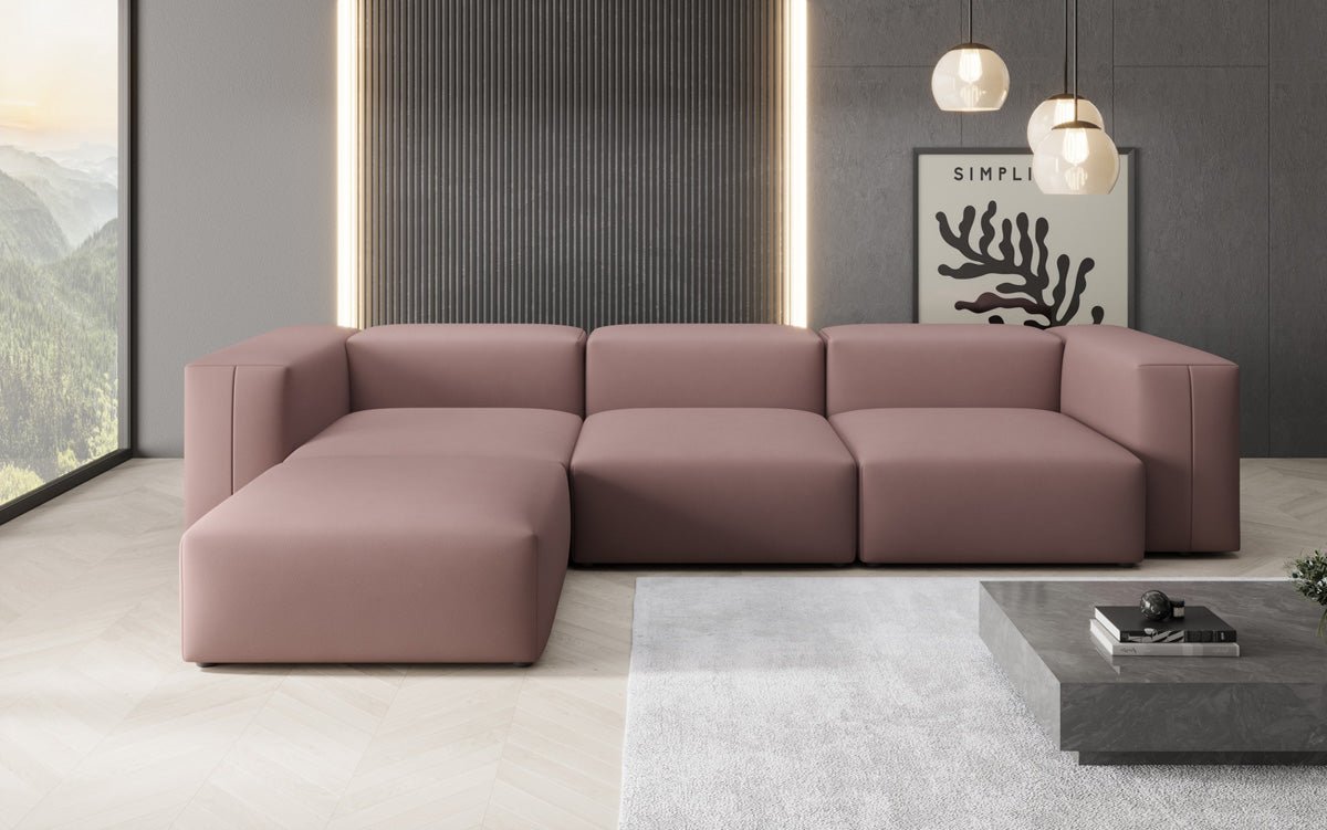 Designer L Sofa Snug in Fabric