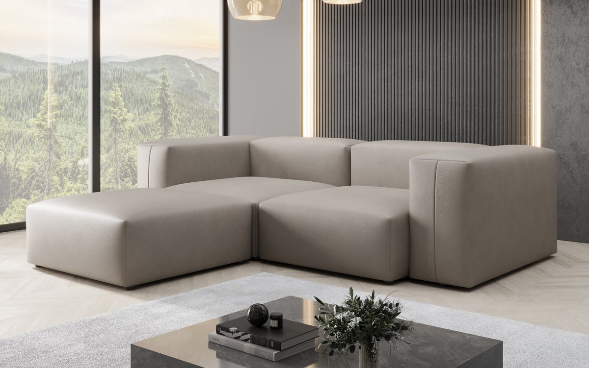 Designer L Sofa Snug Mini a Echtleder