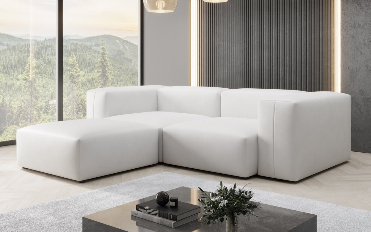 Designer L Sofa Snug Mini a Echtleder