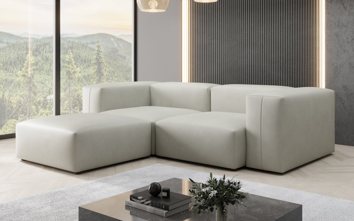 Designer L Sofa Snug Mini a Echtleder