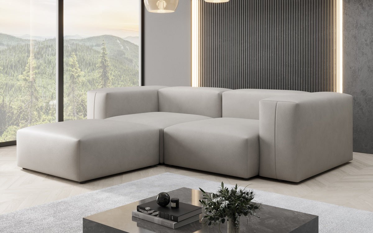 Designer L Sofa Snug Mini a Echtleder