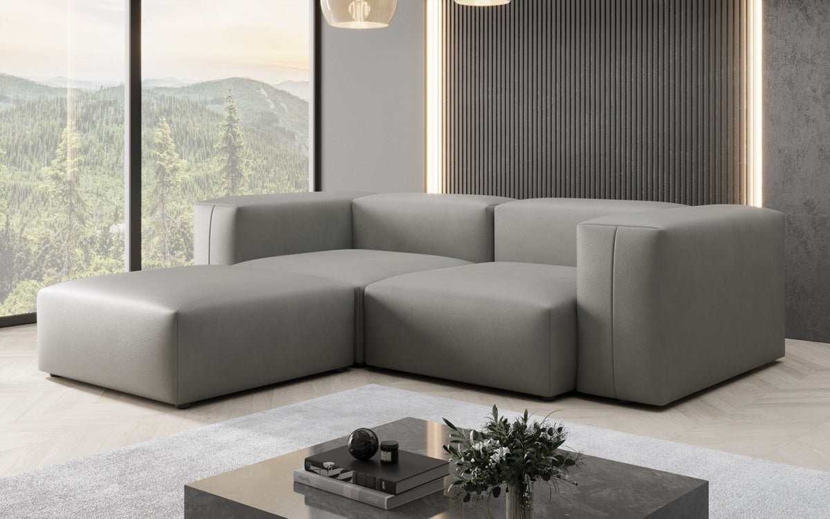 Designer L Sofa Snug Mini a Echtleder