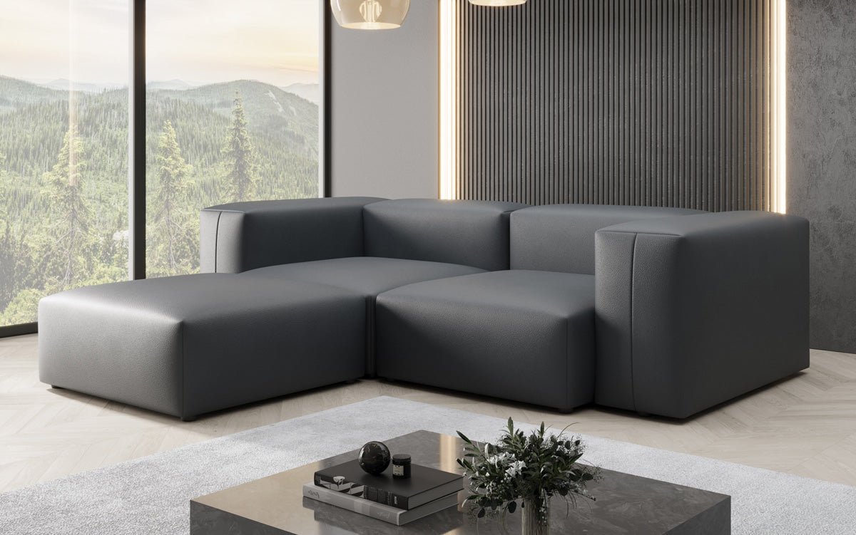 Designer L Sofa Snug Mini a Echtleder