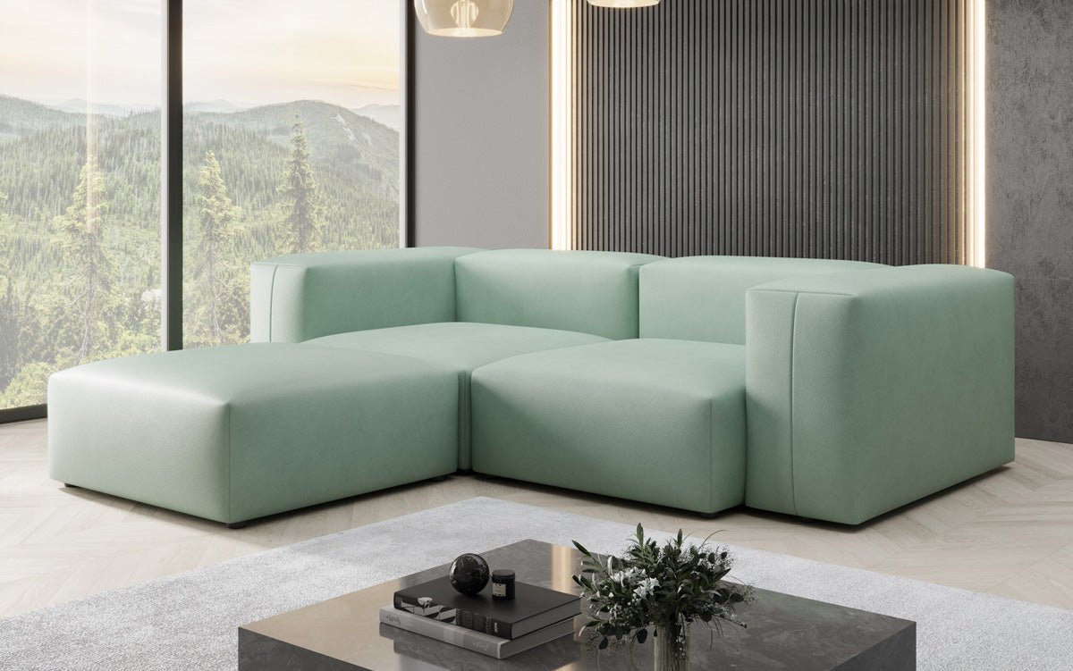 Designer L Sofa Snug Mini a Echtleder