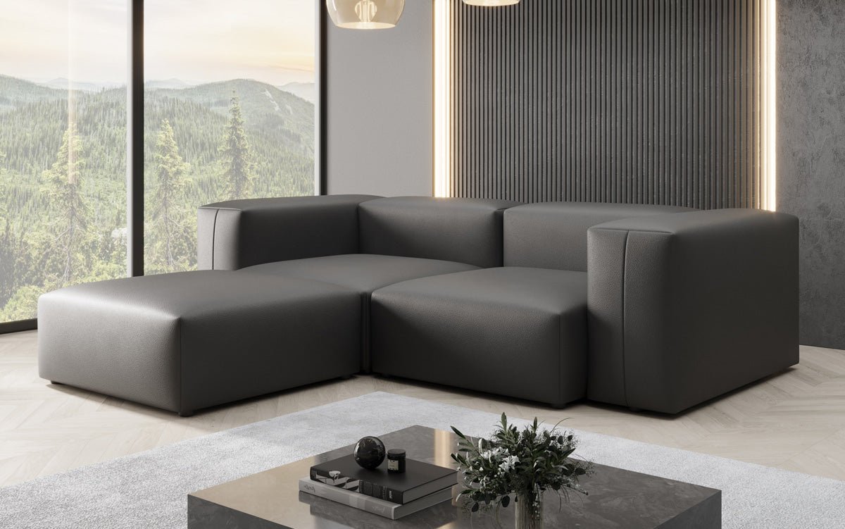 Designer L Sofa Snug Mini a Echtleder