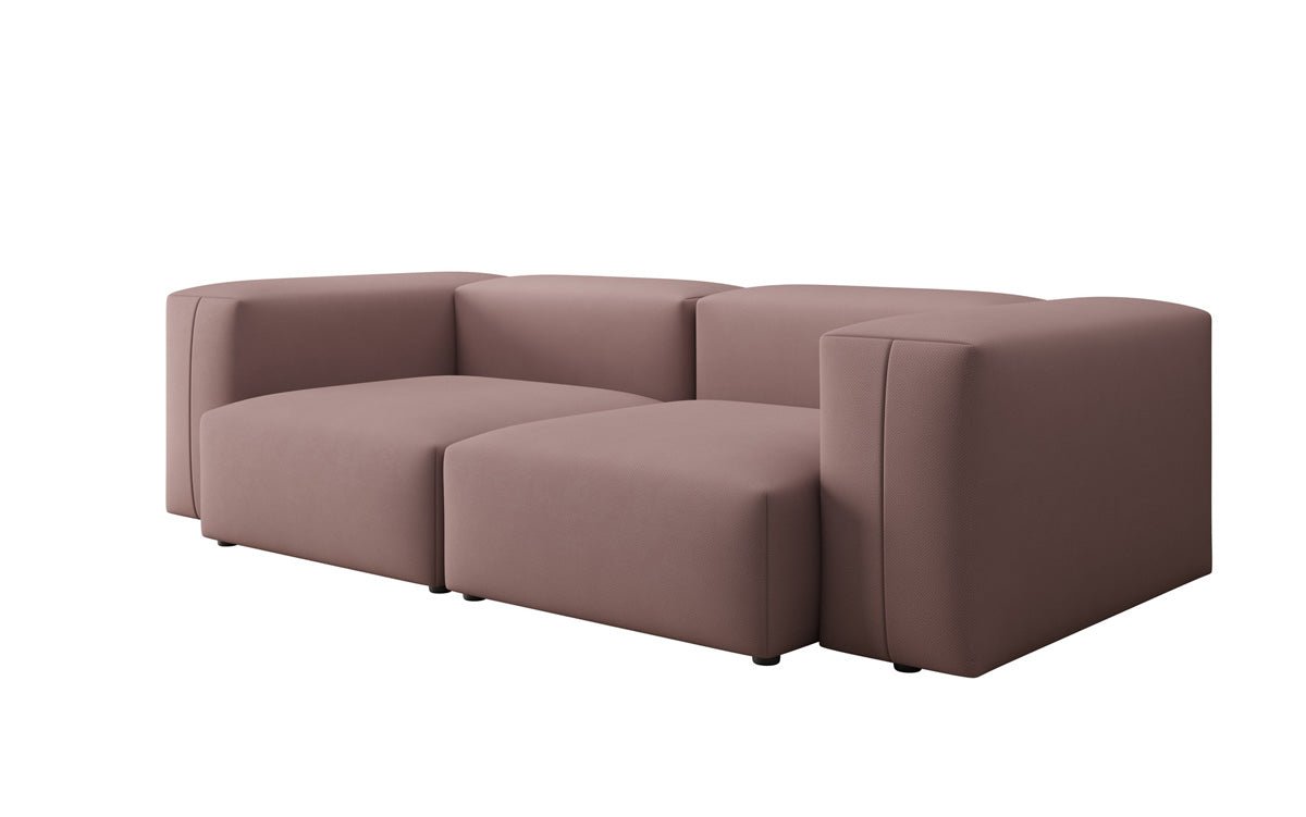 Designer 2-Seater Sofa Snug in Fabric