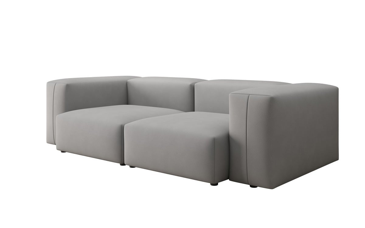 Designer 2-Seater Sofa Snug in Fabric