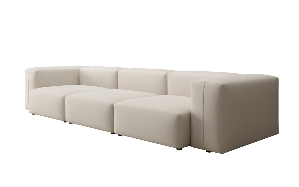 Designer 3-Seater Sofa Snug in Fabric