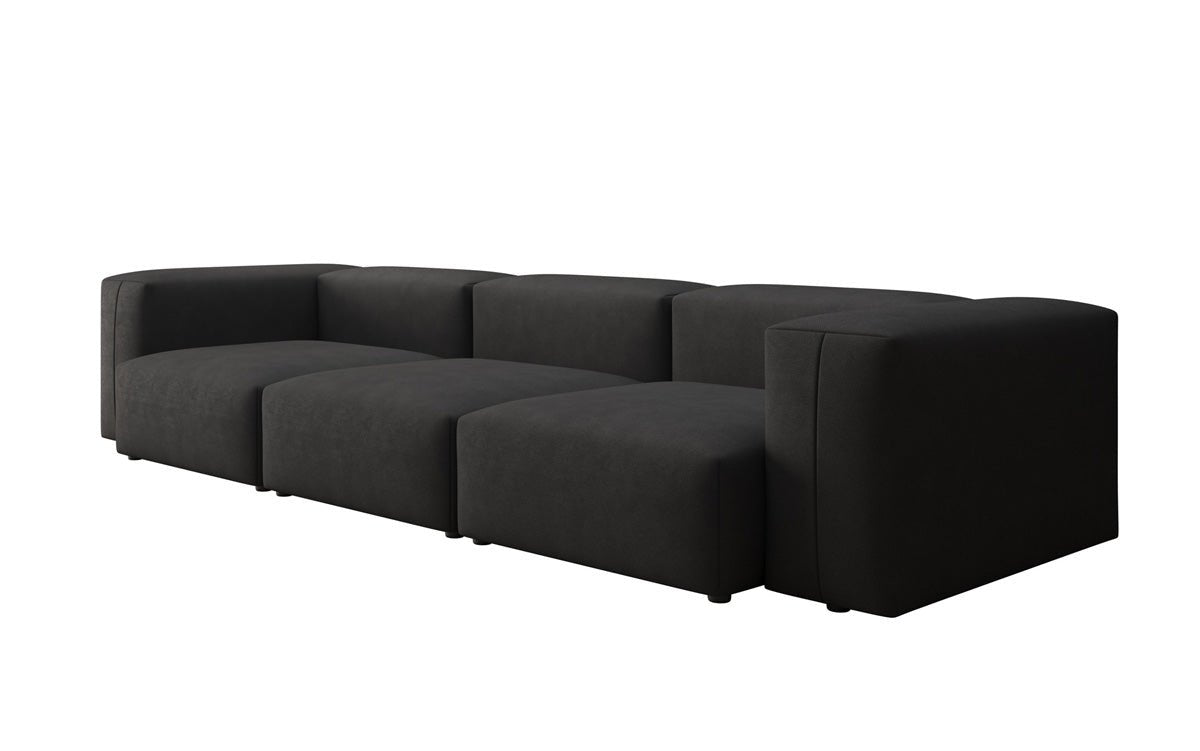 Designer 3-Seater Sofa Snug in Fabric