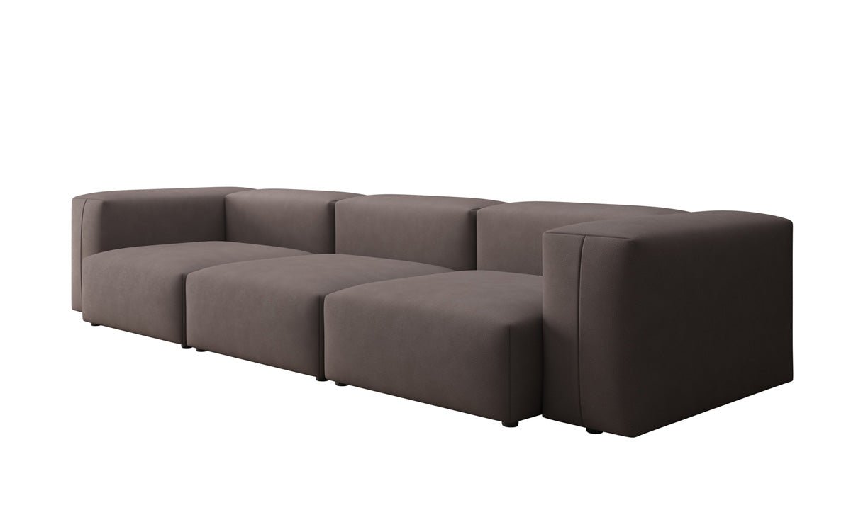 Designer 3-Seater Sofa Snug in Fabric