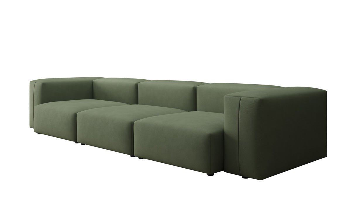 Designer 3-Seater Sofa Snug in Fabric