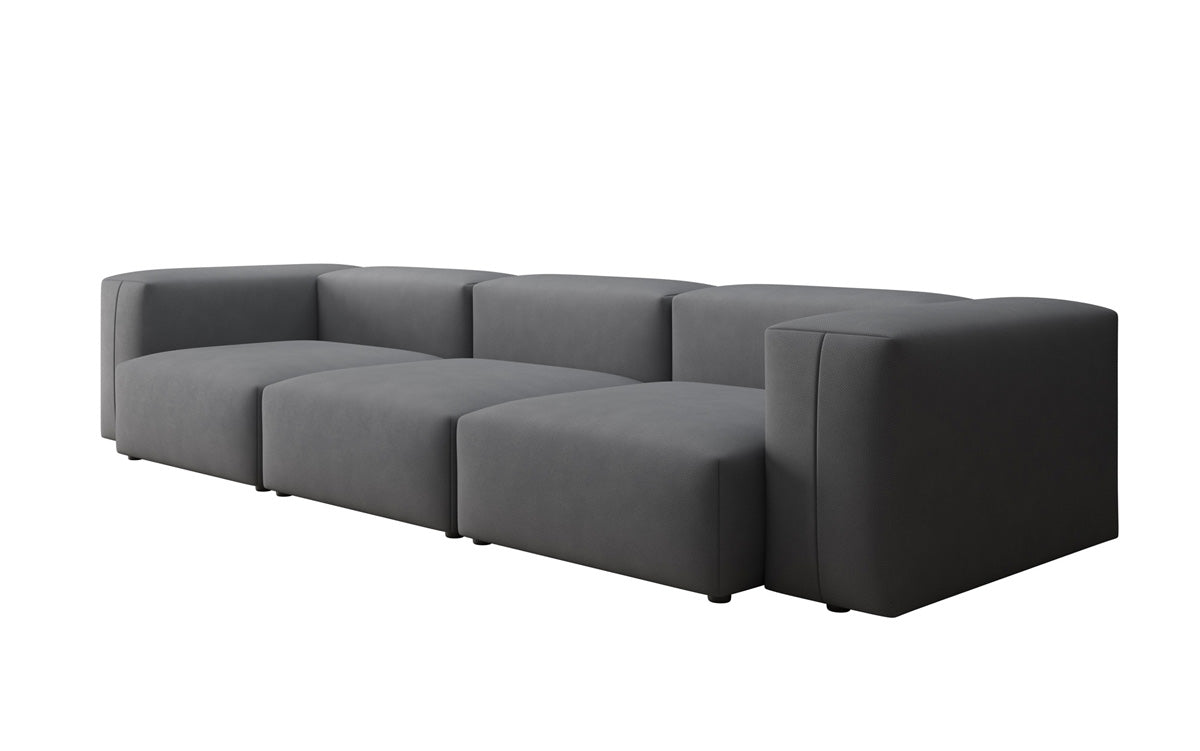 Designer 3-Seater Sofa Snug in Fabric
