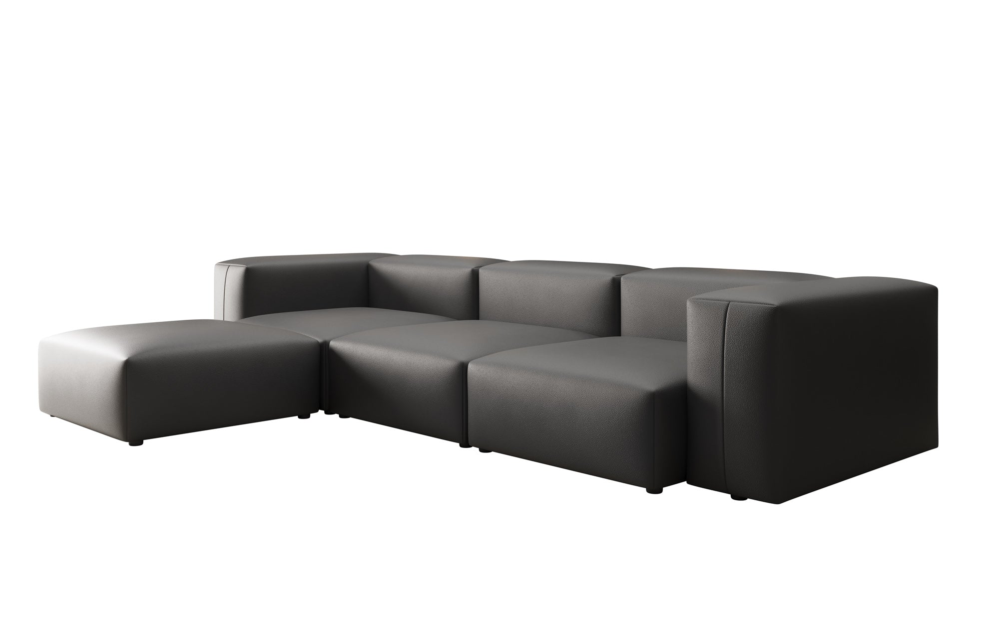 Canapé d'angle Designer L en cuir véritable