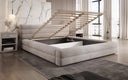 Lit capitonné designer Velana Velours avec espace de rangement