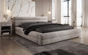 Lit capitonné designer Velana Velours avec espace de rangement
