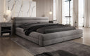 Lit capitonné designer Velana Velours avec espace de rangement